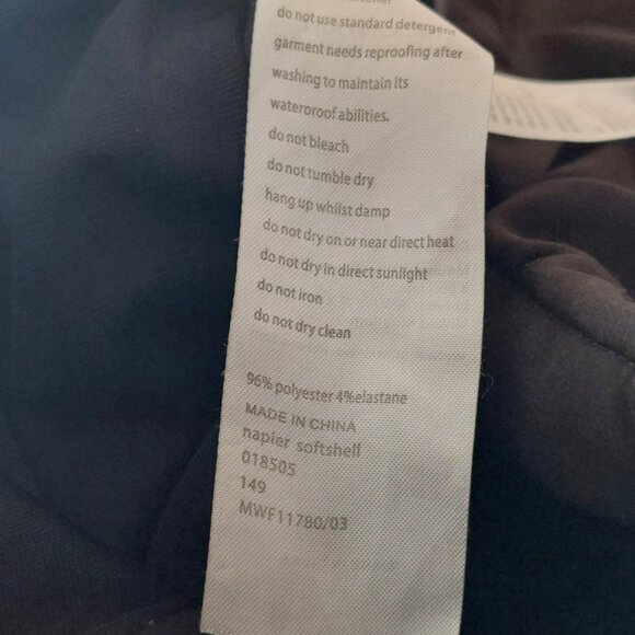 Mountain Warehouse Showerproof Black Zipped Jacket Black Men's Medium - Picture 12 of 15